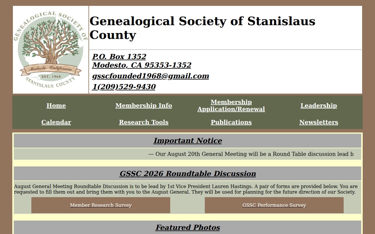 Genealogical Society of Stanislaus County support for Modesto city directory research